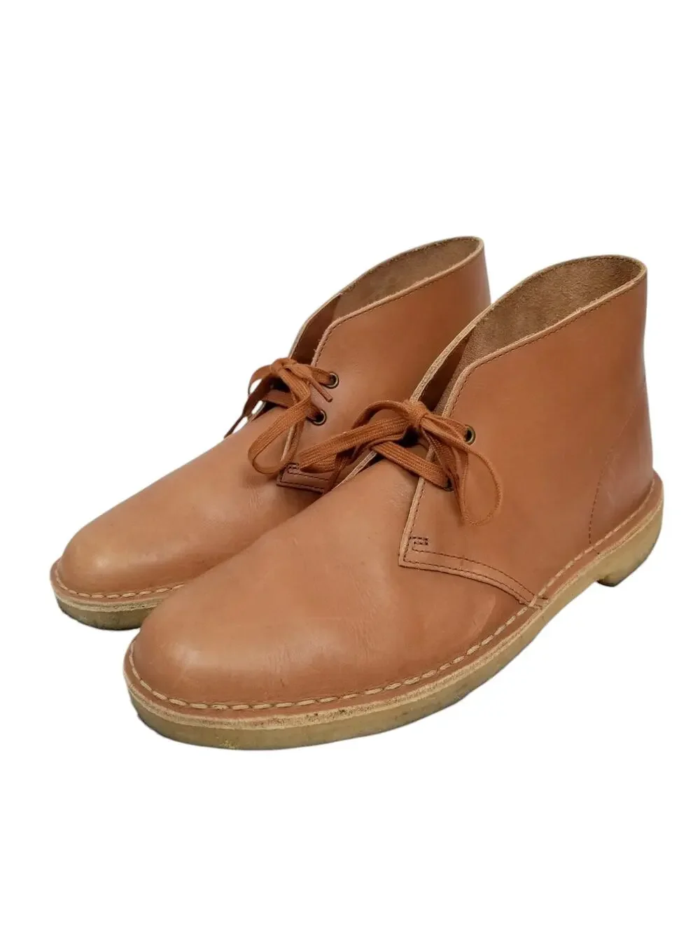 Clarks Originals Desert Boots Tan Leather Lace Up Men's Size 10